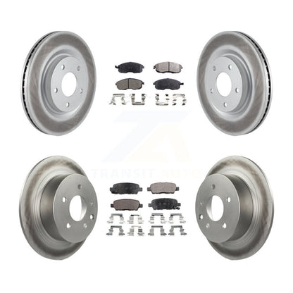 [Avant + Arrière] Kit de disque (revêtu) et plaquette (semi-métallique) de frein pour Nissan Sentra Juke KGF-101086
