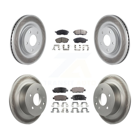 [Avant + Arrière] Kit de disque (revêtu) et plaquette (semi-métallique) de frein pour Nissan Sentra Juke KGF-101086