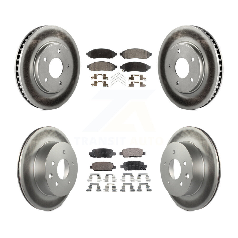 [Avant + Arrière] Kit de disque (revêtu) et plaquette (semi-métallique) de frein pour Nissan LEAF KGF-101087