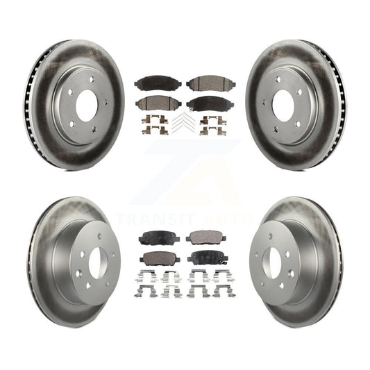 [Avant + Arrière] Kit de disque (revêtu) et plaquette (semi-métallique) de frein pour Nissan LEAF KGF-101087