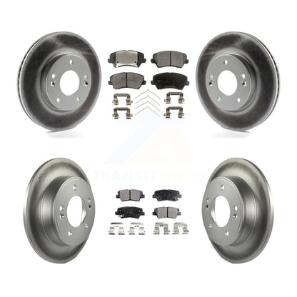 [Avant + Arrière] Kit de disque (revêtu) et plaquette (semi-métallique) de frein pour Kia Forte Hyundai Elantra GT Forte5 Koup KGF-101090