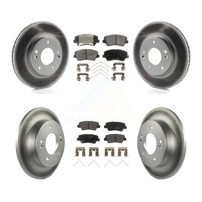 [Avant + Arrière] Kit de disque (revêtu) et plaquette (semi-métallique) de frein pour Hyundai Veloster Elantra GT KGF-101091