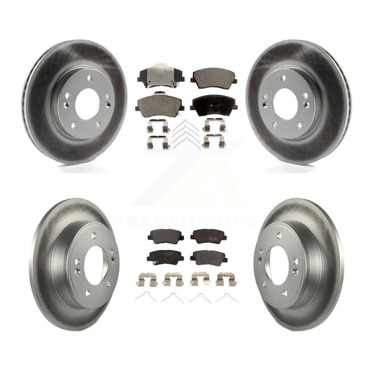 [Avant + Arrière] Kit de disque (revêtu) et plaquette (semi-métallique) de frein pour 2017-2020 Hyundai Elantra 2.0L KGF-101092