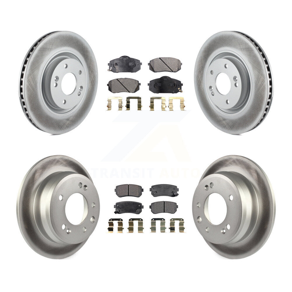 [Avant + Arrière] Kit de disque (revêtu) et plaquette (semi-métallique) de frein pour 2015 Hyundai Tucson FWD avec FUEL CELL EV (FCEV) engine KGF-101095