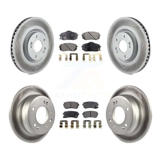 [Avant + Arrière] Kit de disque (revêtu) et plaquette (semi-métallique) de frein pour 2015 Hyundai Tucson FWD avec FUEL CELL EV (FCEV) engine KGF-101095