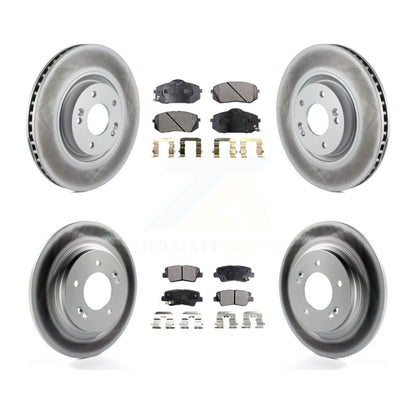[Avant + Arrière] Kit de disque (revêtu) et plaquette (semi-métallique) de frein pour Hyundai Sonata Kia Cadenza avec Electric Parking KGF-101096