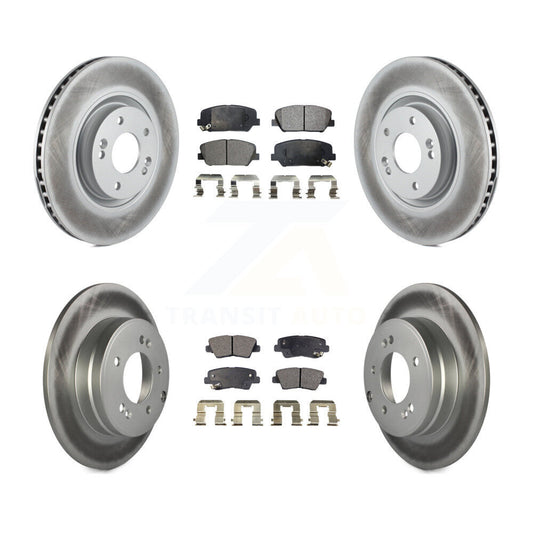 [Avant + Arrière] Kit de disque (revêtu) et plaquette (semi-métallique) de frein pour Kia Optima 2.0L KGF-101097