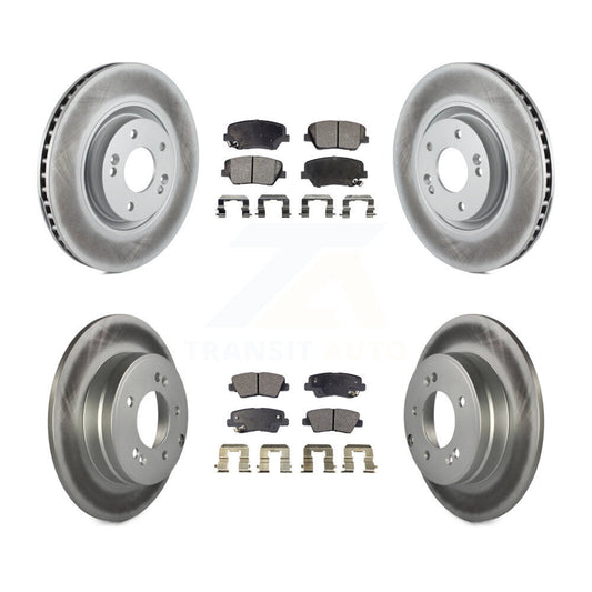 [Avant + Arrière] Kit de disque (revêtu) et plaquette (semi-métallique) de frein pour Hyundai Azera KGF-101099