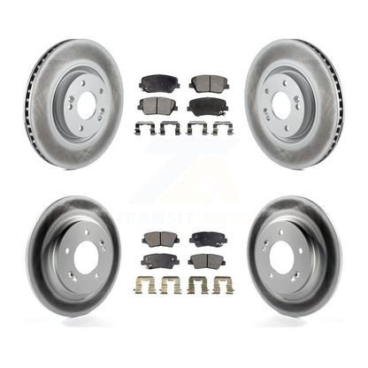 [Avant + Arrière] Kit de disque (revêtu) et plaquette (semi-métallique) de frein pour 2016-2017 Hyundai Azera Limited KGF-101100