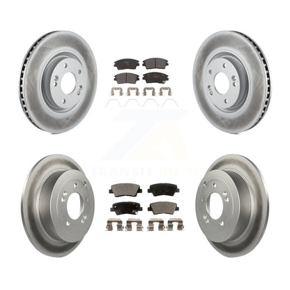 [Avant + Arrière] Kit de disque (revêtu) et plaquette (semi-métallique) de frein pour 2017-2021 Kia Sportage Turbocharged avec Manual Parking KGF-101101