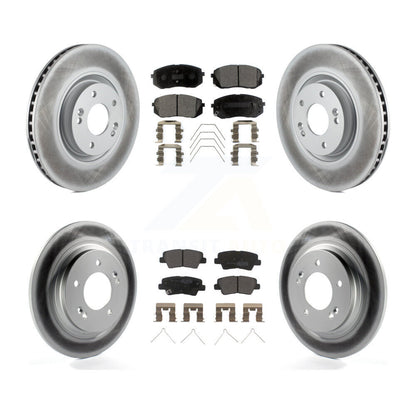 [Avant + Arrière] Kit de disque (revêtu) et plaquette (semi-métallique) de frein pour Kia Optima avec Electric Parking KGF-101103