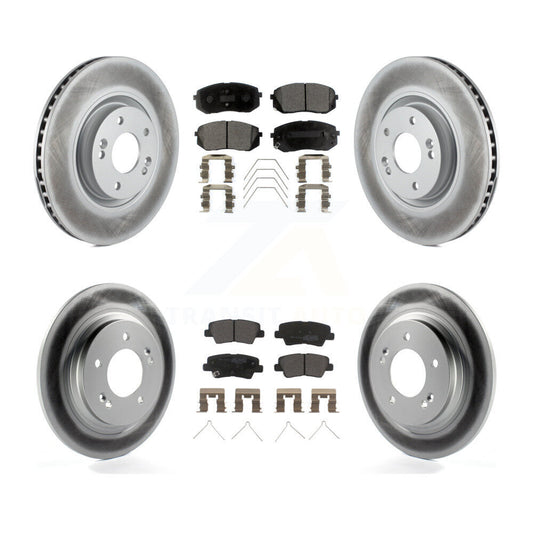 [Avant + Arrière] Kit de disque (revêtu) et plaquette (semi-métallique) de frein pour Kia Optima avec Electric Parking KGF-101103
