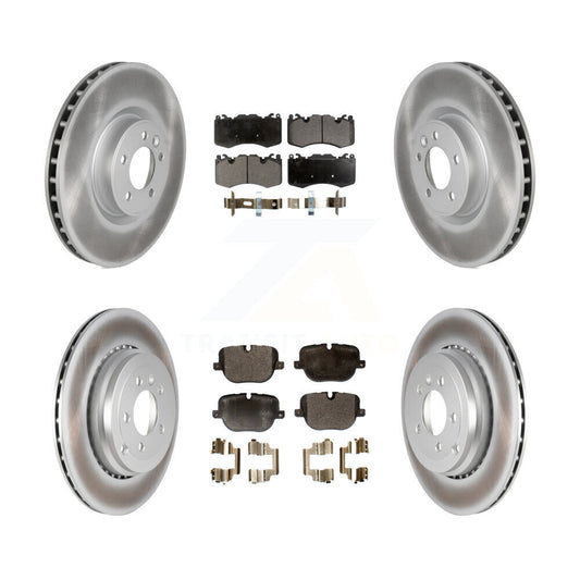 [Avant + Arrière] Kit de disque (revêtu) et plaquette (semi-métallique) de frein pour 2010-2013 Land Rover Range Sport Supercharged KGF-101106