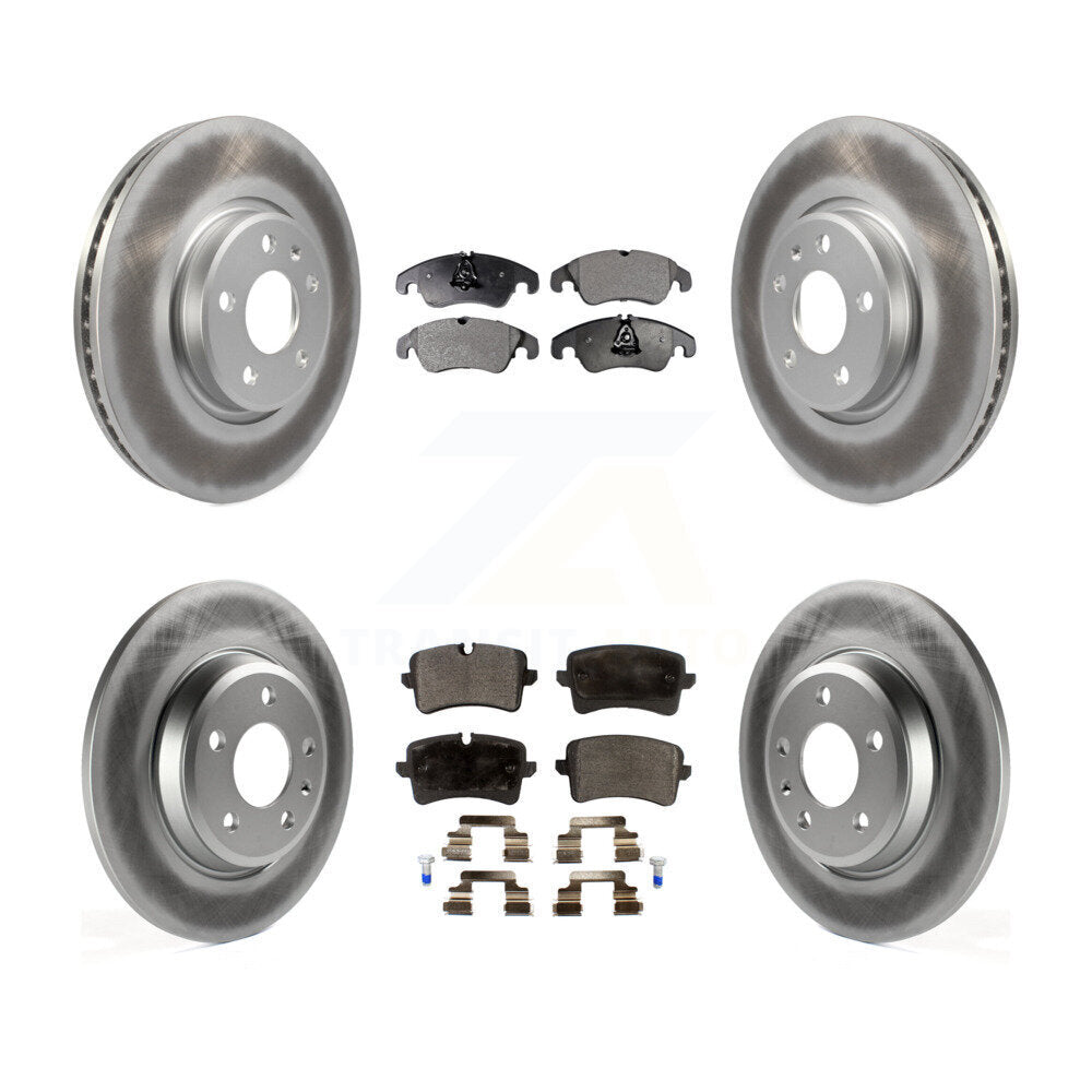 [Avant + Arrière] Kit de disque (revêtu) et plaquette (semi-métallique) de frein pour 2013 Audi A6 avec 320mm Diameter Rotor KGF-101111