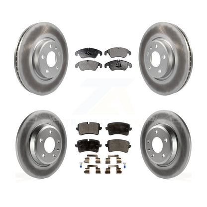 [Avant + Arrière] Kit de disque (revêtu) et plaquette (semi-métallique) de frein pour 2013 Audi A6 avec 320mm Diameter Rotor KGF-101111