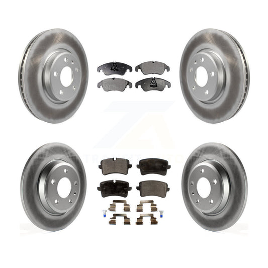 [Avant + Arrière] Kit de disque (revêtu) et plaquette (semi-métallique) de frein pour 2013 Audi A6 avec 320mm Diameter Rotor KGF-101111