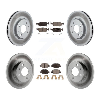 [Avant + Arrière] Kit de disque (revêtu) et plaquette (semi-métallique) de frein pour Fiat 500 KGF-101113