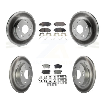 [Avant + Arrière] Kit de disque (revêtu) et plaquette (semi-métallique) de frein pour Honda Civic KGF-101114
