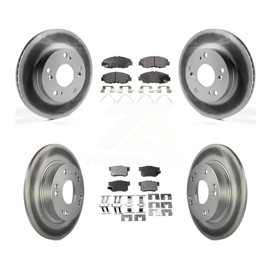 [Avant + Arrière] Kit de disque (revêtu) et plaquette (semi-métallique) de frein pour Honda Civic KGF-101114