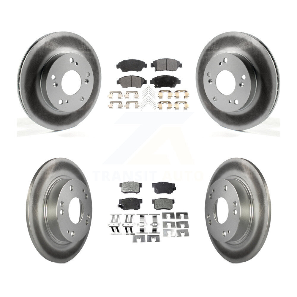 [Avant + Arrière] Kit de disque (revêtu) et plaquette (semi-métallique) de frein pour 2013-2015 Acura ILX 1.5L KGF-101115