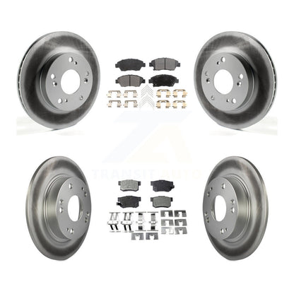 [Avant + Arrière] Kit de disque (revêtu) et plaquette (semi-métallique) de frein pour 2013-2015 Acura ILX 1.5L KGF-101115