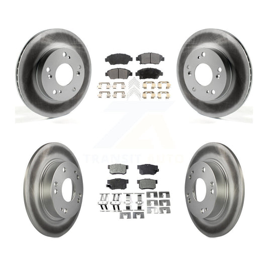 [Avant + Arrière] Kit de disque (revêtu) et plaquette (semi-métallique) de frein pour 2013-2015 Acura ILX 1.5L KGF-101115