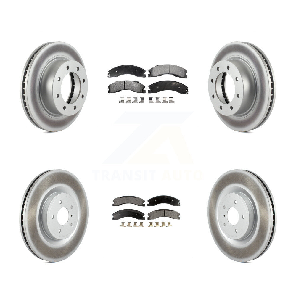 [Avant + Arrière] Kit de disque (revêtu) et plaquette (semi-métallique) de frein pour 2012-2021 Nissan NV2500 NV3500 NV1500 KGF-101116