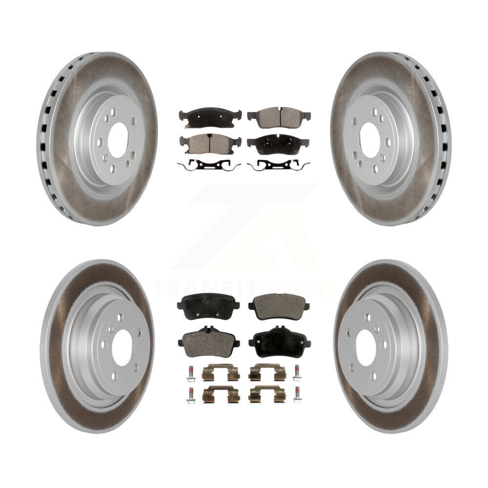 [Avant + Arrière] Kit de disque (revêtu) et plaquette (semi-métallique) de frein pour Mercedes-Benz ML350 GLE350 ML250 GLE300d KGF-101118