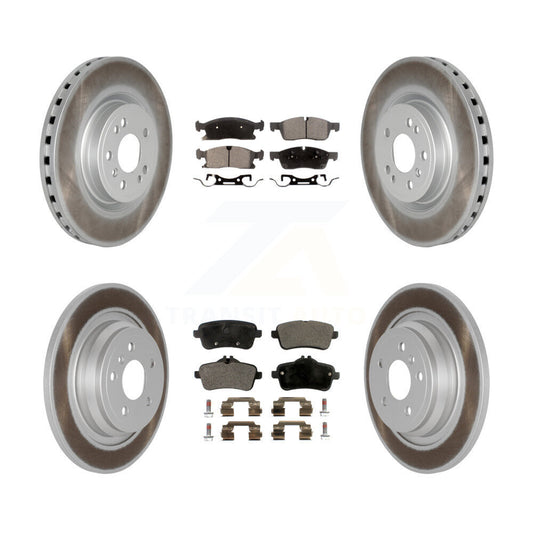 [Avant + Arrière] Kit de disque (revêtu) et plaquette (semi-métallique) de frein pour Mercedes-Benz ML350 GLE350 ML250 GLE300d KGF-101118
