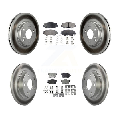 [Avant + Arrière] Kit de disque (revêtu) et plaquette (semi-métallique) de frein pour 2013 Acura ILX 2.0L KGF-101119