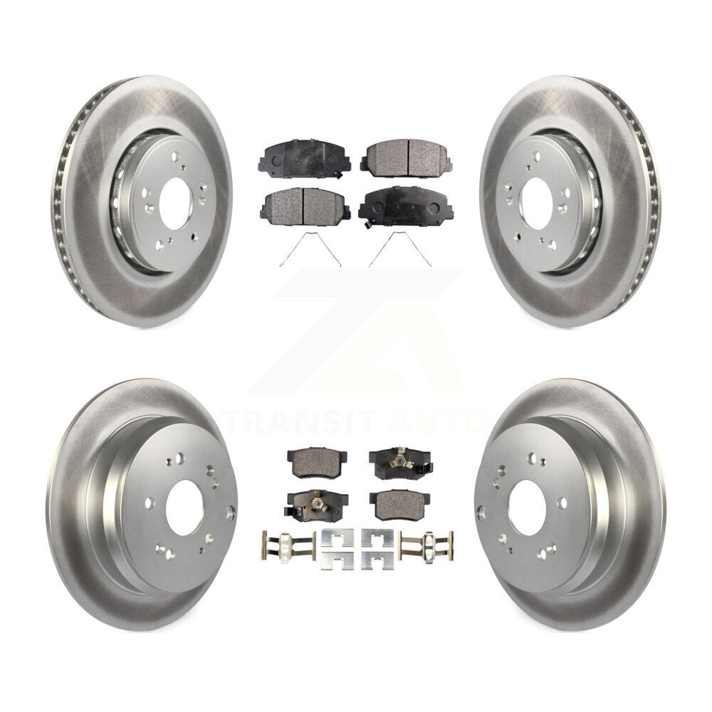 [Avant + Arrière] Kit de disque (revêtu) et plaquette (semi-métallique) de frein pour 2013-2018 Acura RDX KGF-101125