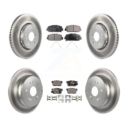 [Avant + Arrière] Kit de disque (revêtu) et plaquette (semi-métallique) de frein pour 2013-2018 Acura RDX KGF-101125