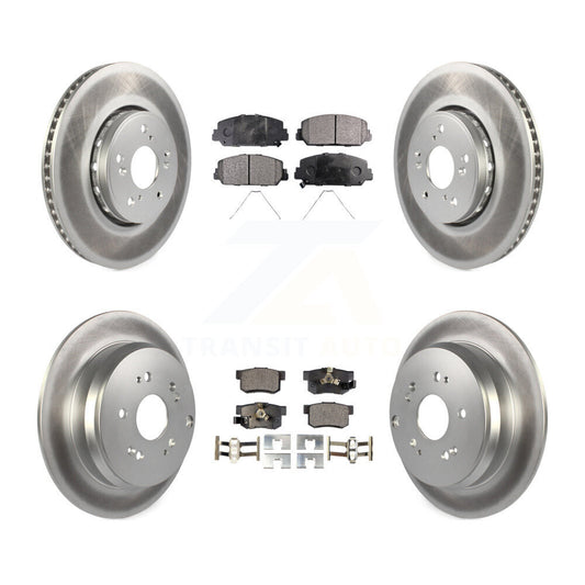 [Avant + Arrière] Kit de disque (revêtu) et plaquette (semi-métallique) de frein pour 2013-2018 Acura RDX KGF-101125