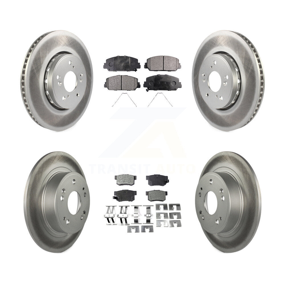 [Avant + Arrière] Kit de disque (revêtu) et plaquette (semi-métallique) de frein pour 2016 Acura ILX KGF-101126