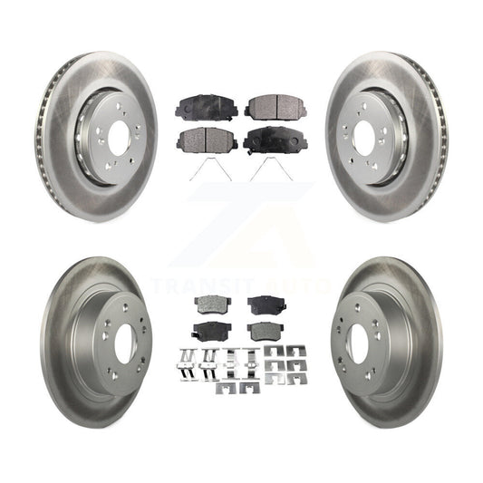 [Avant + Arrière] Kit de disque (revêtu) et plaquette (semi-métallique) de frein pour 2016 Acura ILX KGF-101126