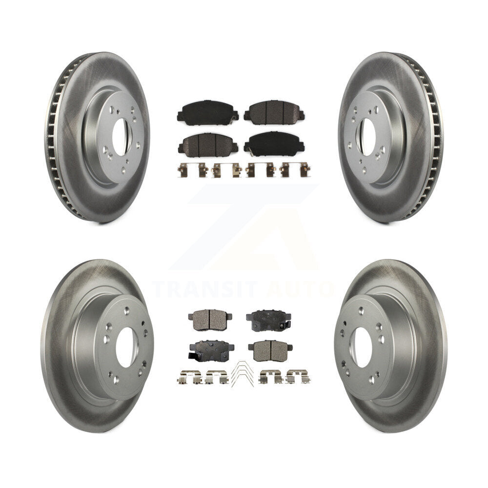 [Avant + Arrière] Kit de disque (revêtu) et plaquette (semi-métallique) de frein pour Honda Accord KGF-101127