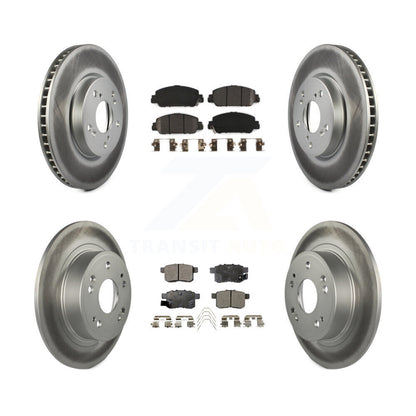 [Avant + Arrière] Kit de disque (revêtu) et plaquette (semi-métallique) de frein pour Honda Accord KGF-101127