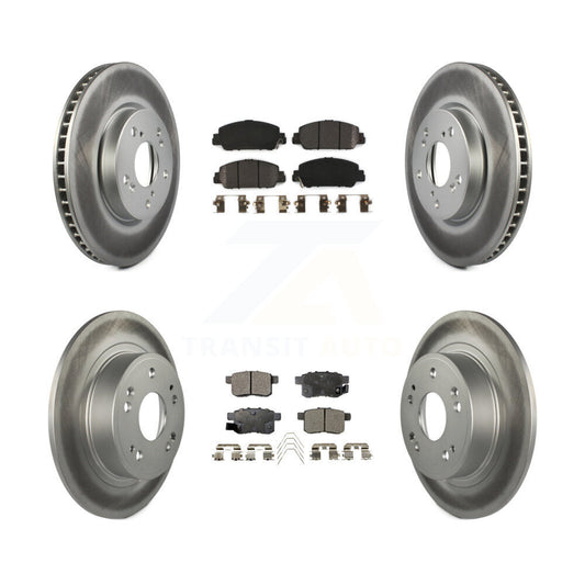 [Avant + Arrière] Kit de disque (revêtu) et plaquette (semi-métallique) de frein pour Honda Accord KGF-101127