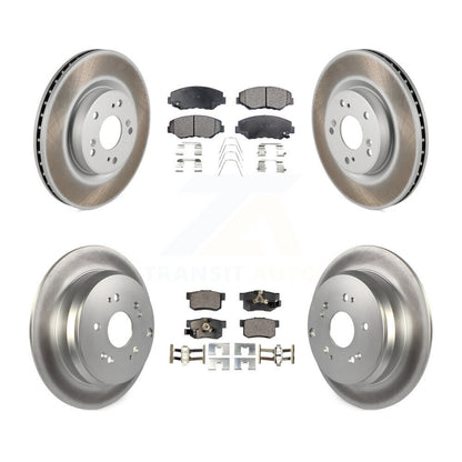 [Avant + Arrière] Kit de disque (revêtu) et plaquette (semi-métallique) de frein pour 2012-2016 Honda CR-V FWD KGF-101130