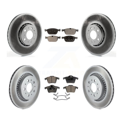 [Avant + Arrière] Kit de disque (revêtu) et plaquette (semi-métallique) de frein pour 2003-2014 Volvo XC90 avec 328mm Diameter Rotor KGF-101131