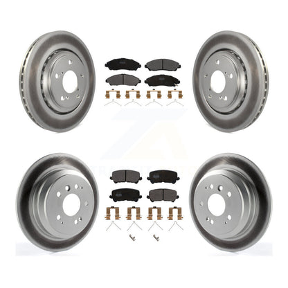 [Avant + Arrière] Kit de disque (revêtu) et plaquette (semi-métallique) de frein pour Honda Pilot Ridgeline KGF-101133