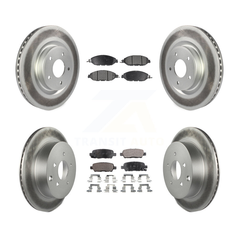 [Avant + Arrière] Kit de disque (revêtu) et plaquette (semi-métallique) de frein pour Nissan Pathfinder Murano INFINITI QX60 JX35 KGF-101134