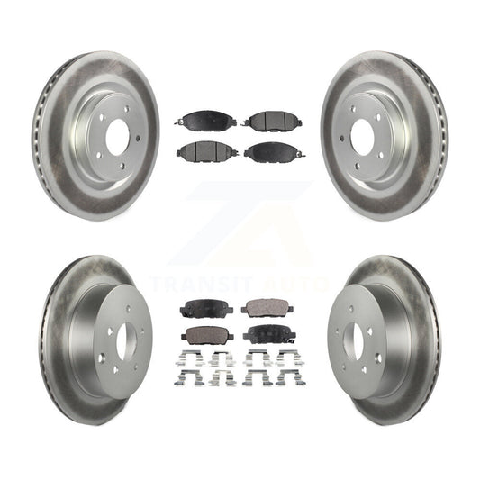 [Avant + Arrière] Kit de disque (revêtu) et plaquette (semi-métallique) de frein pour Nissan Pathfinder Murano INFINITI QX60 JX35 KGF-101134