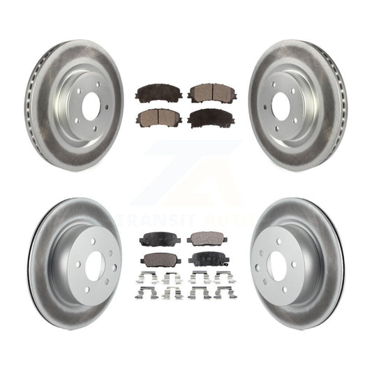 [Avant + Arrière] Kit de disque (revêtu) et plaquette (semi-métallique) de frein pour 2016-2017 INFINITI QX50 KGF-101136