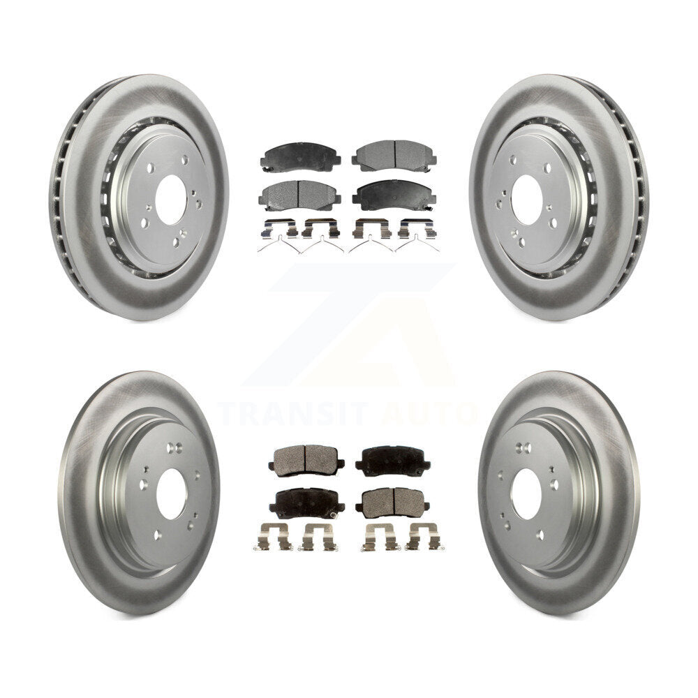[Avant + Arrière] Kit de disque (revêtu) et plaquette (semi-métallique) de frein pour 2015-2020 Acura TLX KGF-101137