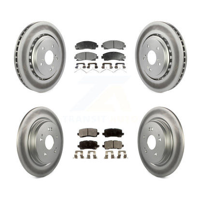 [Avant + Arrière] Kit de disque (revêtu) et plaquette (semi-métallique) de frein pour 2015-2020 Acura TLX KGF-101137