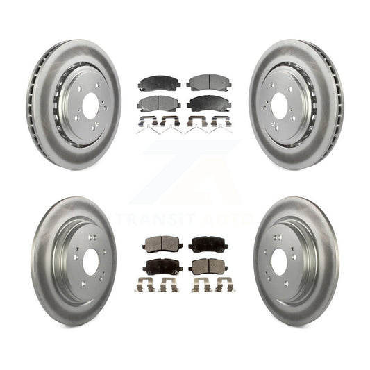 [Avant + Arrière] Kit de disque (revêtu) et plaquette (semi-métallique) de frein pour 2015-2020 Acura TLX KGF-101137