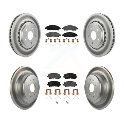 [Avant + Arrière] Kit de disque (revêtu) et plaquette (semi-métallique) de frein pour 2014-2016 Acura MDX KGF-101138