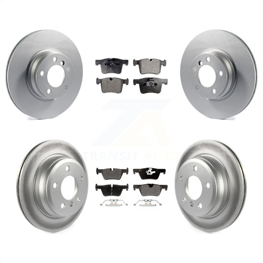 [Avant + Arrière] Kit de disque (revêtu) et plaquette (semi-métallique) de frein pour BMW 328i xDrive 428i Gran Coupe sans Blue Painted Calipers KGF-101141 par Transit Auto