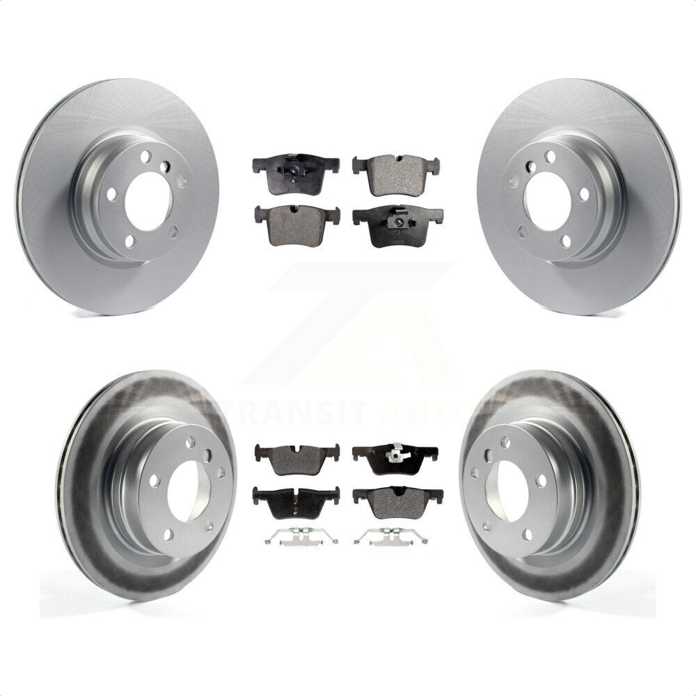 [Avant + Arrière] Kit de disque (revêtu) et plaquette (semi-métallique) de frein pour BMW 328i 428i 228i xDrive sans Blue Painted Calipers KGF-101142 par Transit Auto